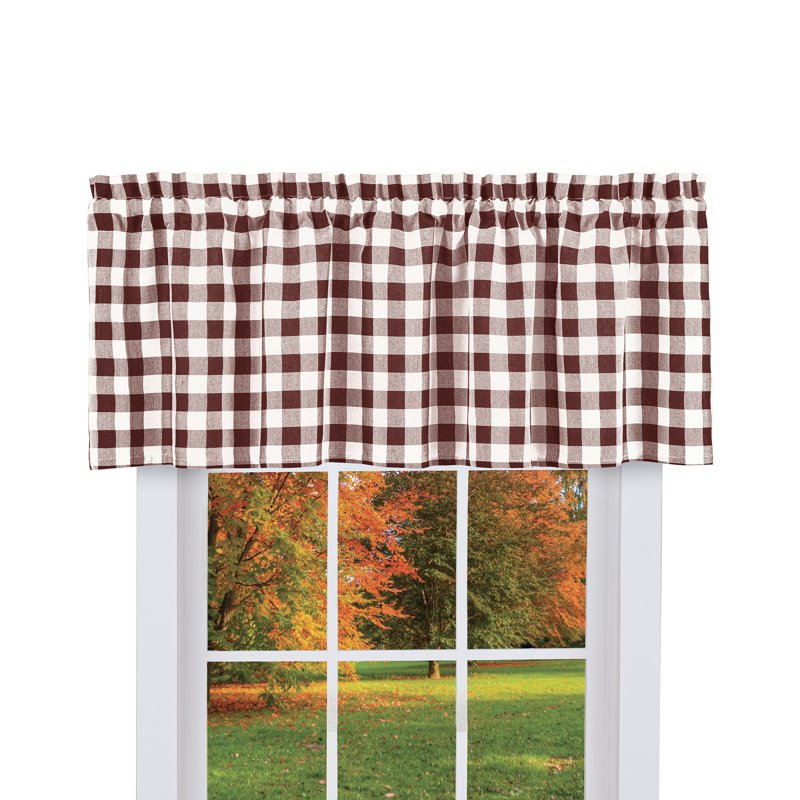 Farmhouse Buffalo Check Cafe Curtain Collection - Valance & Tier Options