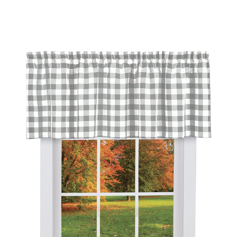 Farmhouse Buffalo Check Cafe Curtain Collection - Valance & Tier Options