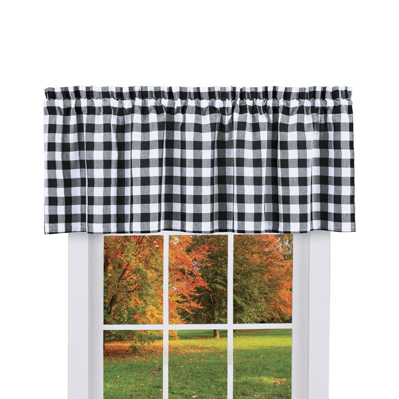 Farmhouse Buffalo Check Curtain Collection - Valance, Tiers & More