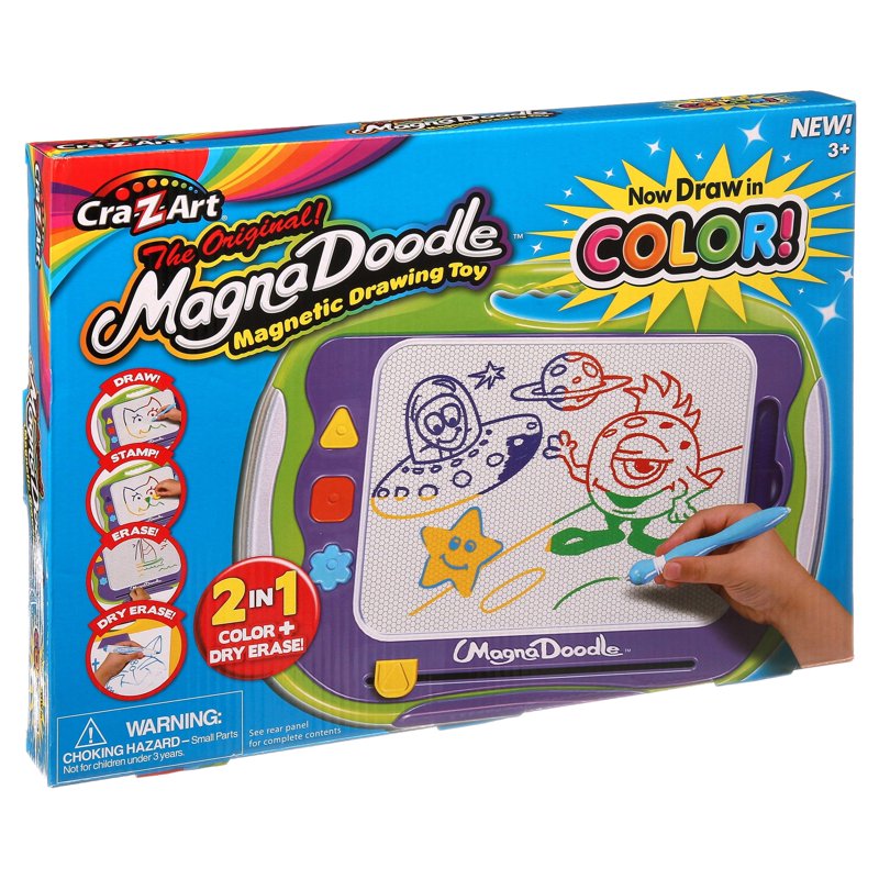 Color Magna Doodle Deluxe Magnetic Drawing Board with Pen and Stamps