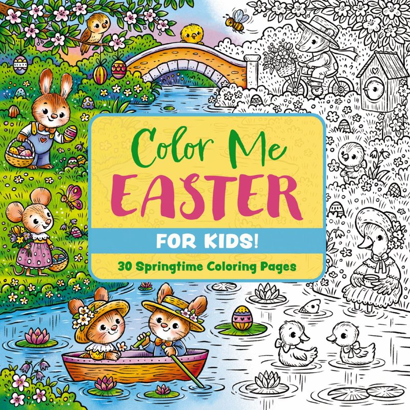 Kids Easter Coloring Book with 30 Festive Pages - Springtime & Bunny Designs