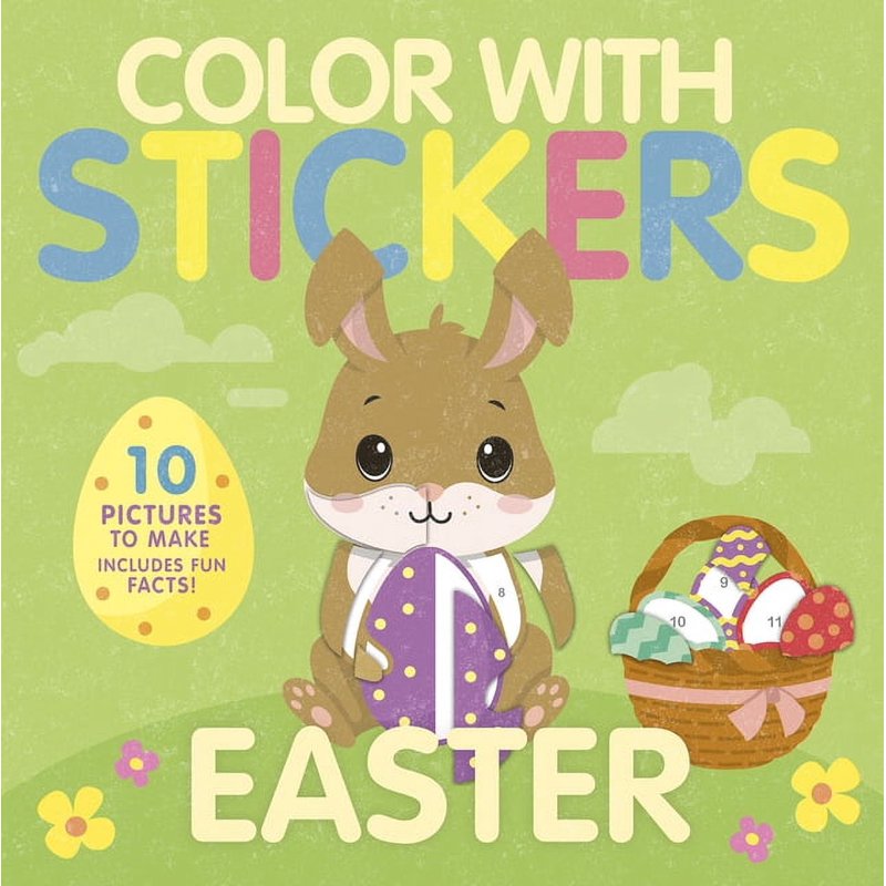 Children's Easter Sticker Coloring Book with 125+ Stickers - Create Festive Scenes