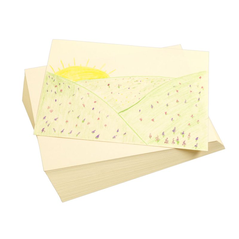 Heavyweight Manila Tagboard Sheets 9 x 12 Inch, 100 Sheets for Art & Crafts