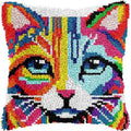 Latch Hook Craft Kit for Adults - Colorful Animal Pillow & Rug Making