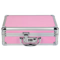 Large Aluminium Lock Box for Medications and Valuables - Pink, Travel & Home Use