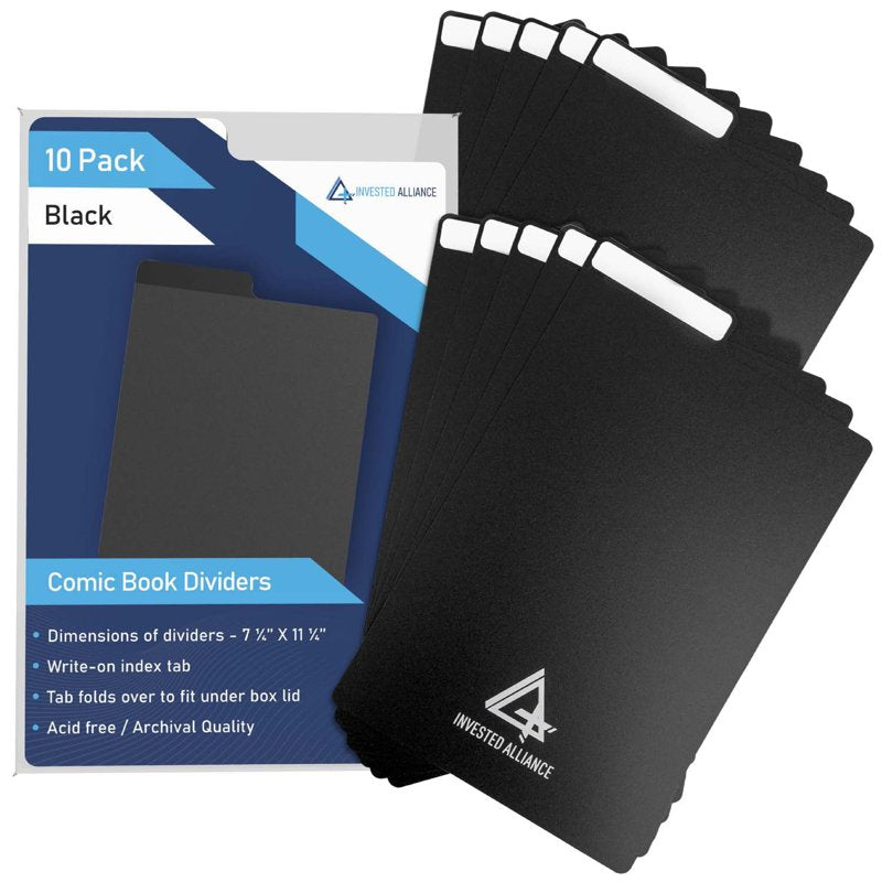 Comic Book Dividers 10 Pack - Archival Quality Plastic Storage Labels