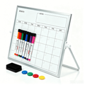 Double-Sided Magnetic Desktop Whiteboard with Stand, 16x12 inches, Office & Home Use