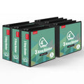 Heavy-Duty 4-Inch 3-Ring Binder Set - Water-Resistant, 835 Sheet Capacity, Black
