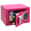 Heavy Duty Electronic Safe Box - Small Wall & Floor Mountable Lockbox for Cash Jewelry & Firearms