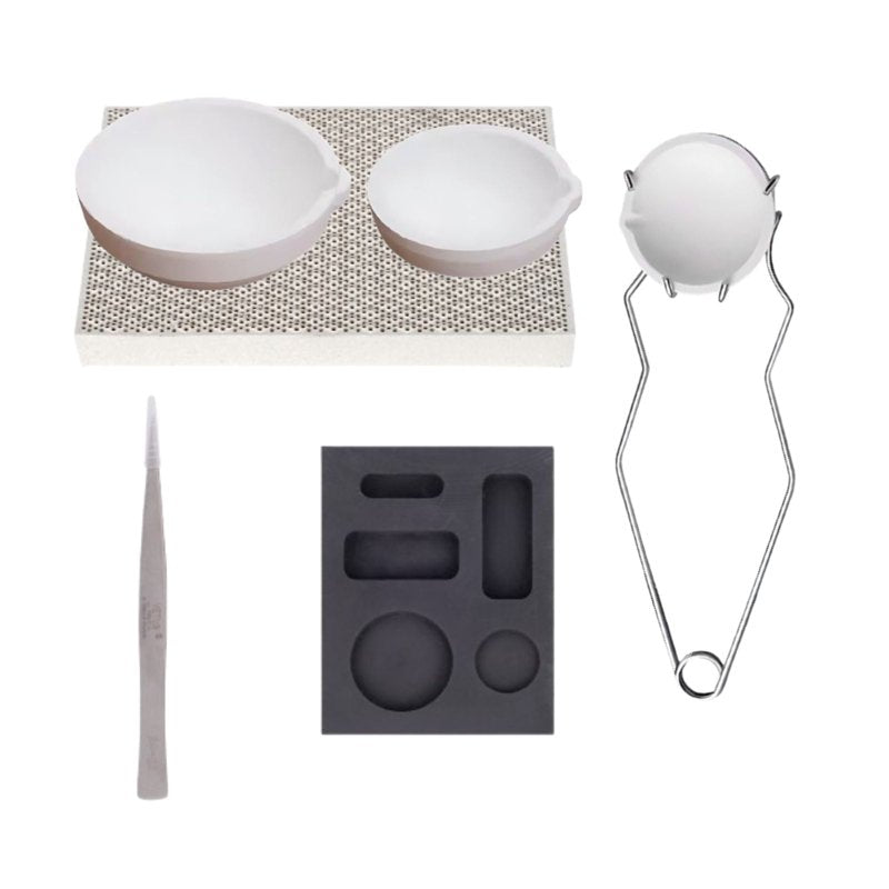 Metal Melting & Casting Starter Kit with Ceramic Crucibles and Ingot Mold