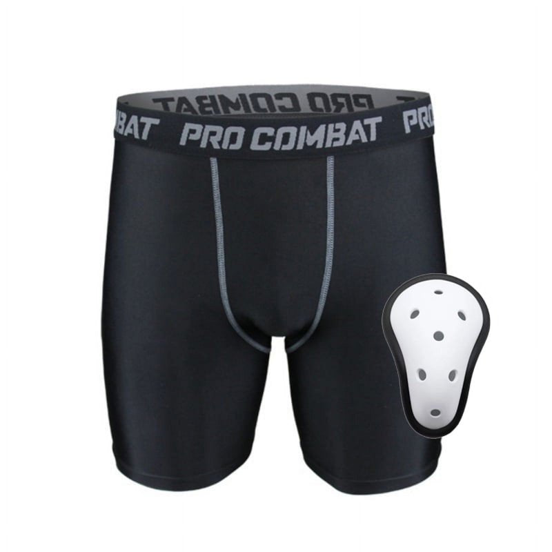 Compression Athletic Shorts with Protective Cup for Sports & Fitness