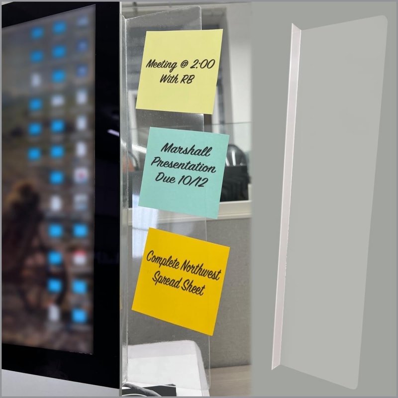 Monitor Memo Board 2-Pack - Sticky Note Holder for Computer Screen, Desk Organizer