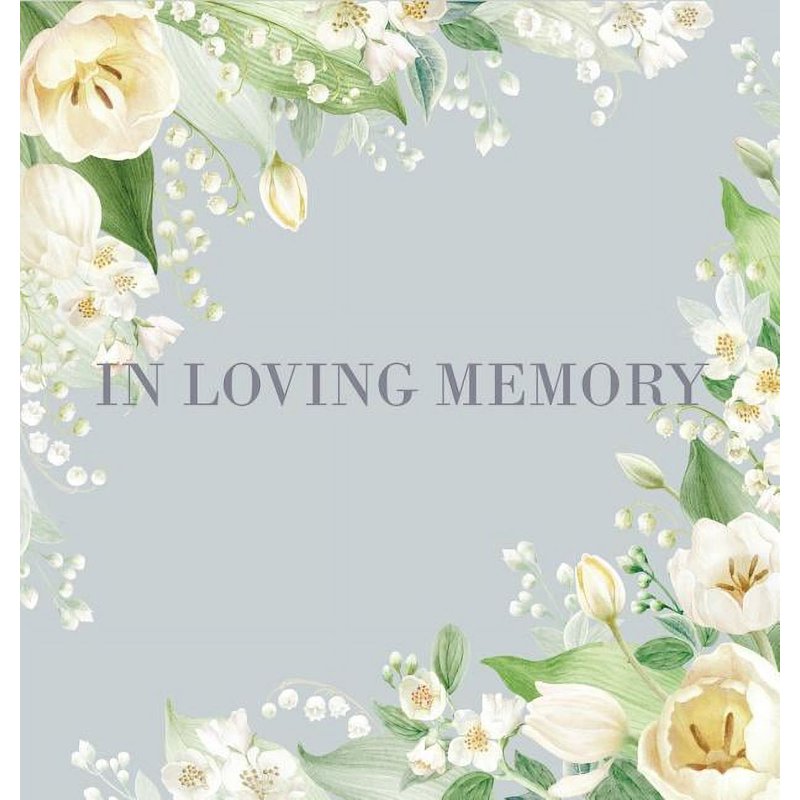 Condolence Book for Funeral Hardcover Memory Guest Book 8.5x8.5
