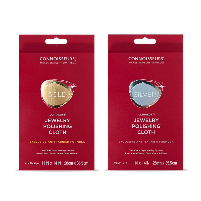 Premium Jewelry Polishing Cloth Set for Silver & Gold - 2 Pack