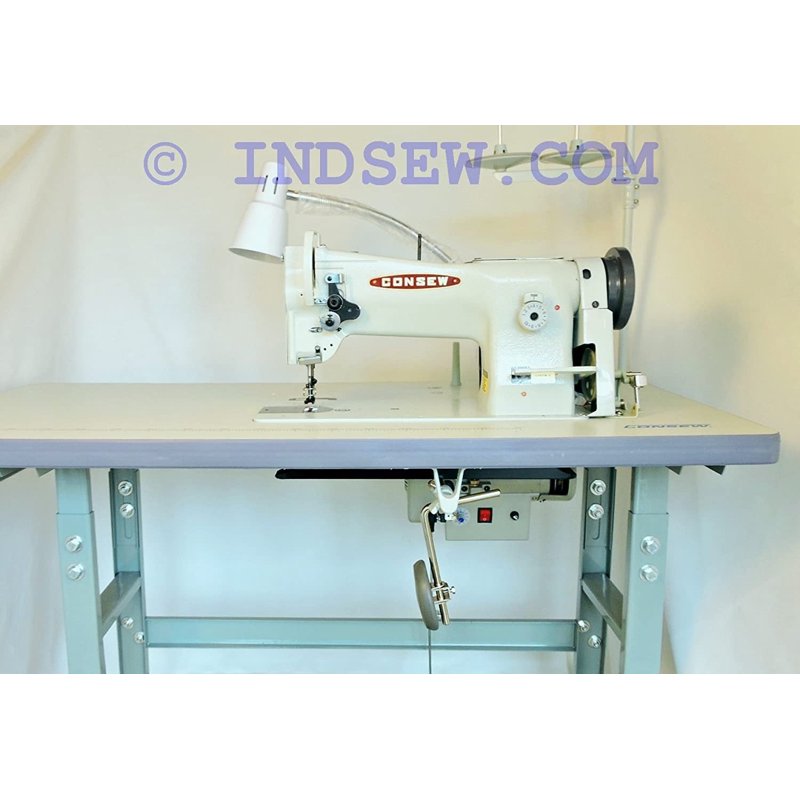 Heavy Duty Sewing Machine with Table for Leather Upholstery Canvas