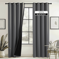 Blackout Window Curtains Grommet Insulated Drapes for Bedroom & Living Room