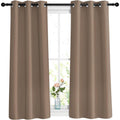 Blackout Curtains for Kitchen & Living Room - Thermal Insulated Grommet Drapes, Set of 2