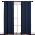 Blackout Window Curtains Set - Room Darkening Grommet Panels for Living Room