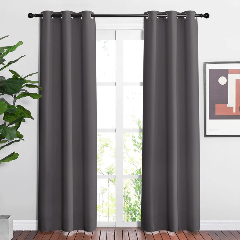 Blackout Curtains Thermal Insulated Noise-Reducing Room Darkening Drapes 2 Panels