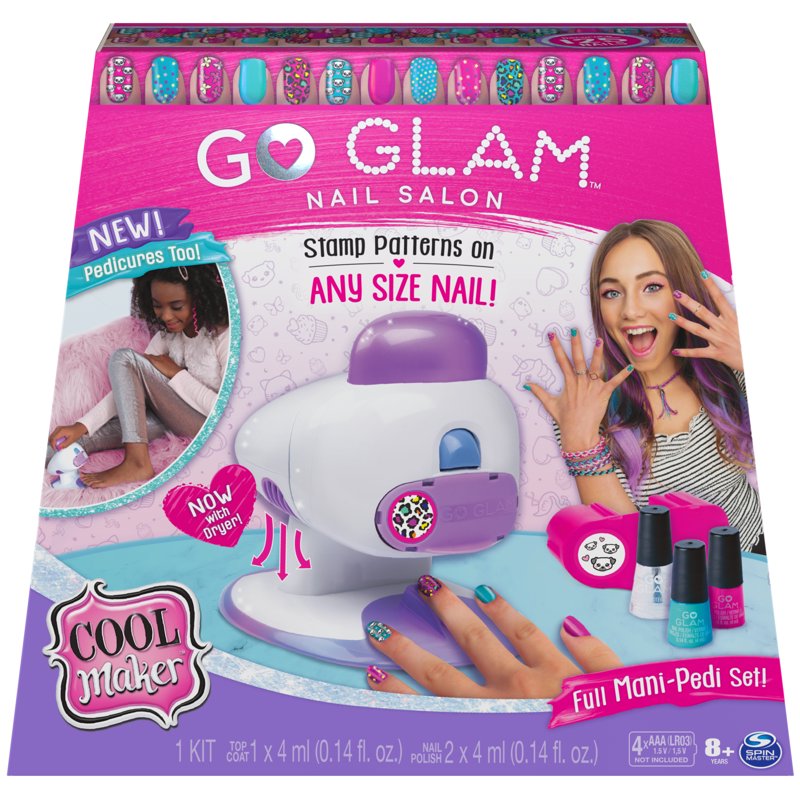 Kids Nail Stamper Kit with 5 Patterns and Nail Dryer - at Home Manicure & Pedicure