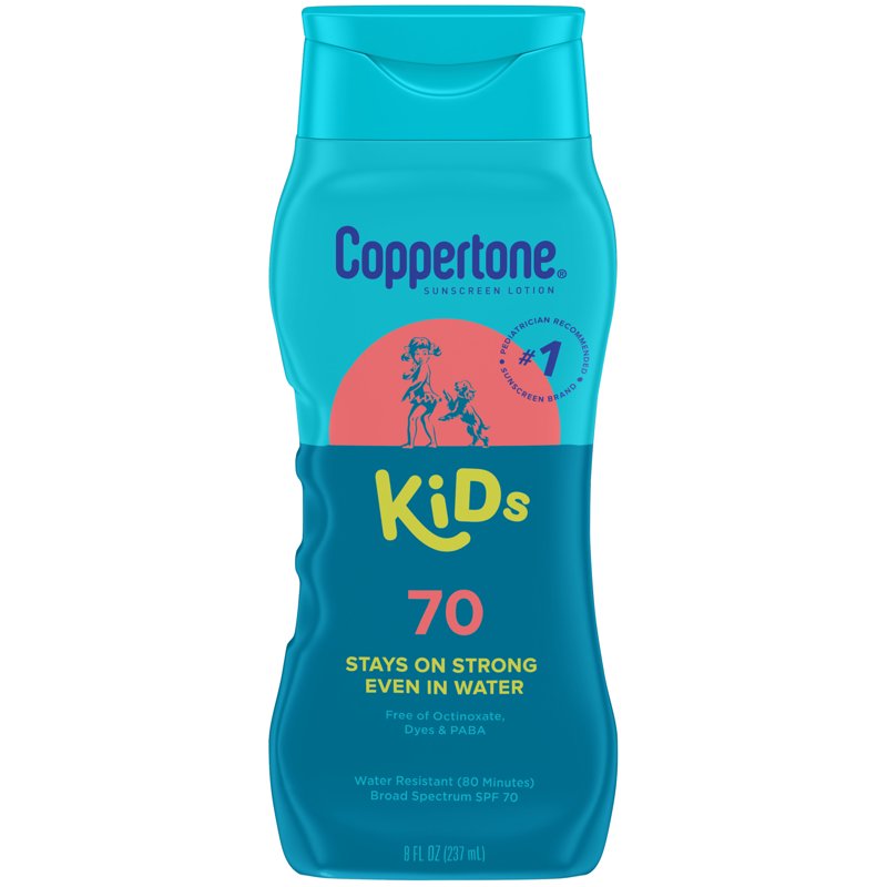 Kids Sunscreen Lotion SPF 70 - Water-Resistant Broad Spectrum Sun Protection, 8 fl oz