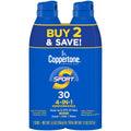 Water-Resistant SPF 30 Sunscreen Spray for Outdoor Activities - 2 Pack