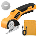 Cordless Electric Scissors 4V with LED Light, 60-Min Battery, Safe Lock - Fabric, Cardboard, Leather