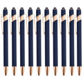 12 Pack Metal Stylus Ballpoint Pens for Women with Black Ink & Stylus Tip