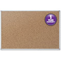 Classic Cork Bulletin Board with Aluminum Frame - Wall Mountable Office Display