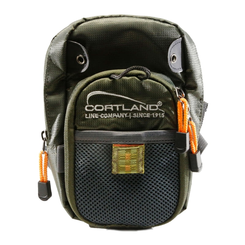 Adult Fishing Tackle Chest Pack with 2 Pouches - Green, Soft Sided Storage Bag