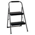 Cosco 2-Step Folding Stool with Foam Handle – Dark Gray