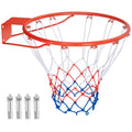 Wall-Mounted Basketball Rim 18 Inch Indoor Outdoor with Weather-Resistant Net