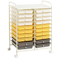 20-Drawer Rolling Storage Cart with Removable Plastic Drawers for Office, Home, Garage