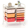 Multi-Use 9-Drawer Rolling Storage Cart with Lockable Casters - Utility & Organization