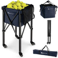 Foldable Tennis Ball Cart with Wheels and Large Capacity Bag – Portable Sport Ball Trolley