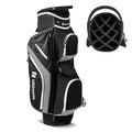 Costway 14-Way Top Golf Cart Bag with 9 Pockets, Rain Hood & Cooler — Grey