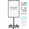 Adjustable Mobile Whiteboard with Stand - Magnetic Dry Erase Board 40'' x 26''