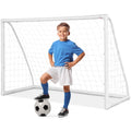 Costway 6x4 ft Weatherproof Portable Soccer Goal for Backyard Training