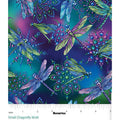 Multicolor Cotton Fabric Print - Dragonfly Wings Pattern by the Yard