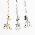 Multi Strand Jewelry Clasp Closure Set - Silver & Gold, Adjustable 3-Chain Design