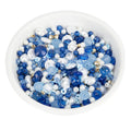 Bead Mix Jewelry Making Supplies - Blue White Pearl Gold Ceramic Assortment - 150g 1400 Pieces