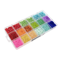 Bright Rainbow Glass Seed Bead Bulk Pack for Jewelry Making - 10,000 Pieces