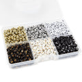 Metallic Alphabet Bead Mega Mix - 1200pcs Craft & Jewelry Supplies