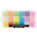 Neon Glow Seed Bead Assortment with Storage Case - 4000 Pieces, 270g, Craft Jewelry Supplies