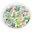 Pastel Acrylic Bead Set with Smileys & Gummy Bears for Jewelry Crafts - 135g, 500 Pieces