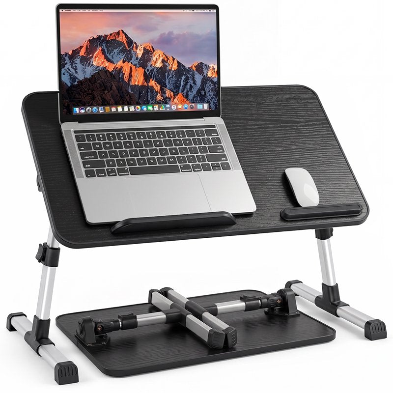 Cowin Adjustable Laptop Desk Table – Foldable Lap Desk 23.62 x 13.4 in, Black (Variation: 23.62" x 13.4", Black)