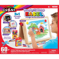 Portable Wooden Art Easel with Chalkboard & Dry Erase Board — 60+ Art Supplies, Kids Age 6+