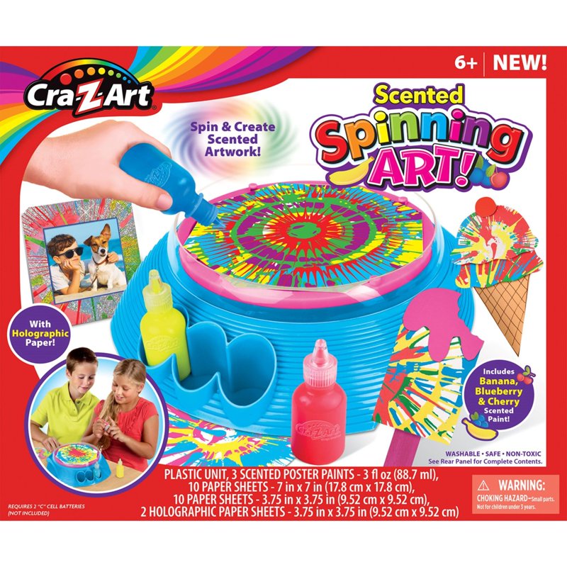 Spin Art Kit for Kids - Neon Color Paint, Spinning Art Machine for Creative Crafting