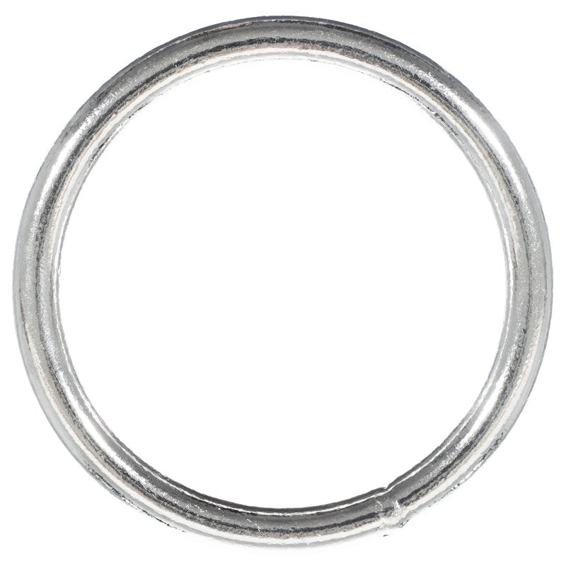 Nickel Plated 2-Inch Welded Steel O-Rings for Jewelry, Macrame & Crafts - Pack Options