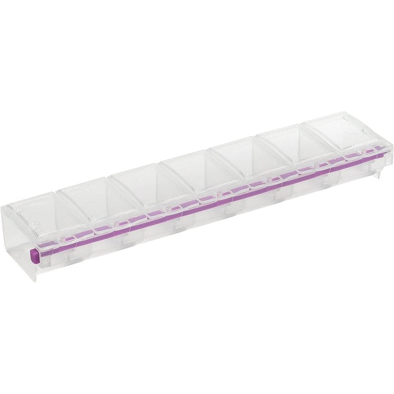 Lockable Craft Organizer Box with 4 Compartments - 9x4.25x1.25 Inches